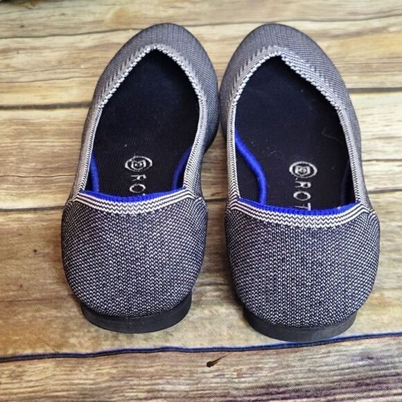 Rothy's Black and White Rounded Toe Ballet Flats Size 7.5 - Picture 4 of 8